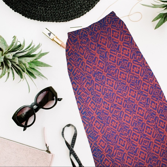 Forever 21 Dresses & Skirts - Forever 21 Blue and Pink Print Maxi Skirt small